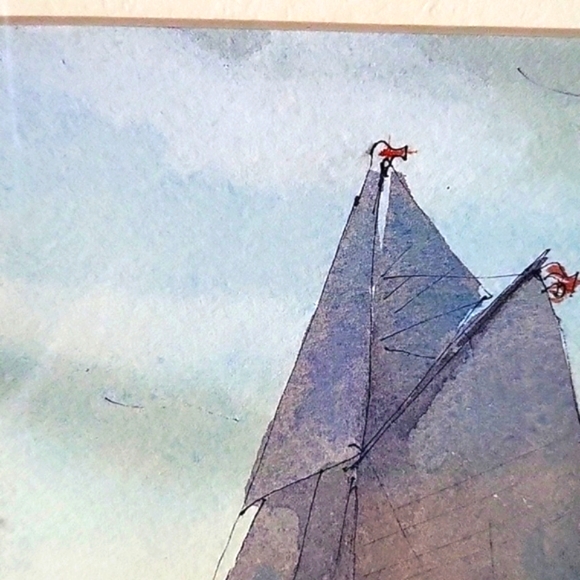 BOOTHBAY HARBOR MAINE ARTIST WILLIAM SPRING  WATERCOLOR - Picture 5 of 7